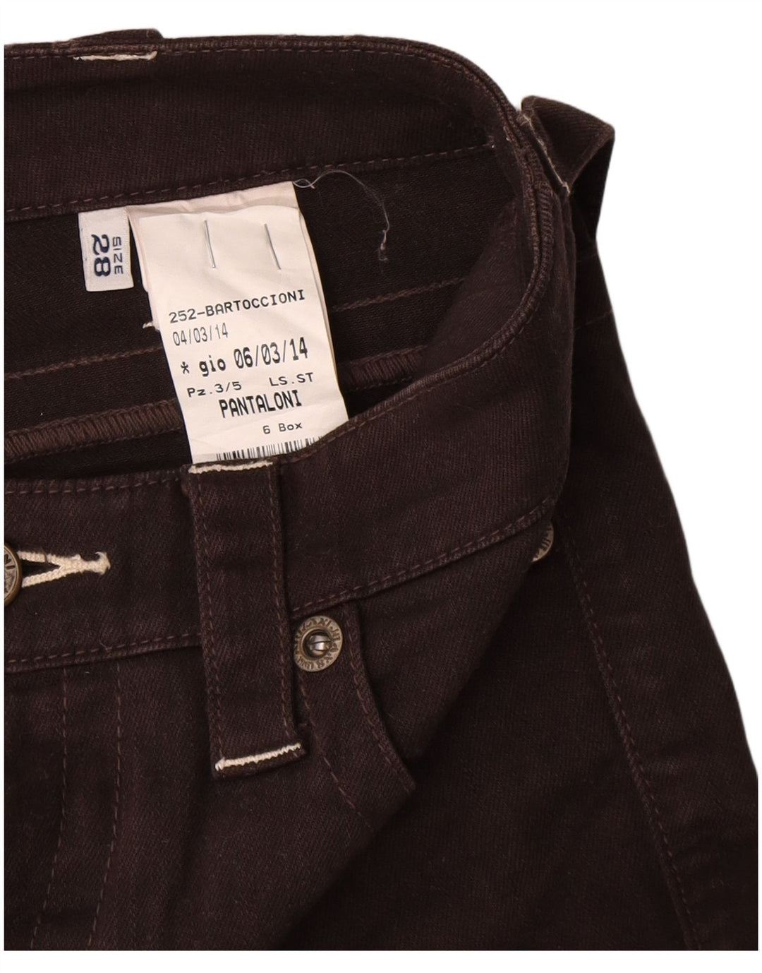 Jeans rectos para mujer Armani W28 L30 marrón de algodón