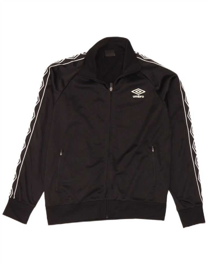 UMBRO Chaqueta superior de chándal con gráfico para hombre Poliéster negro mediano