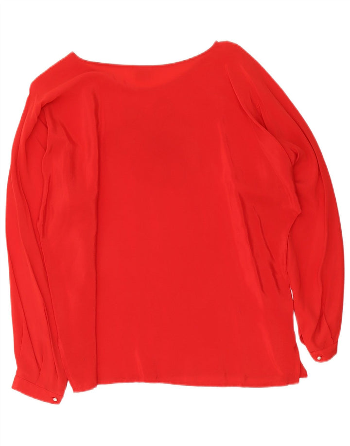 Blusa Mujer Ines Top IT 46 Grande Acetato Floral Rojo