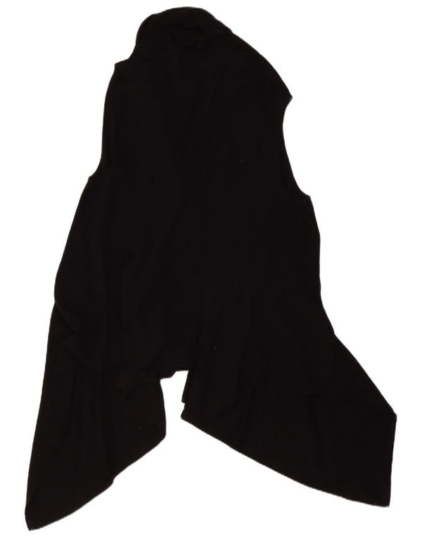 Gap Cárdigan asimétrico sin Mangas para Mujer UK 46 Grande Algodón Negro