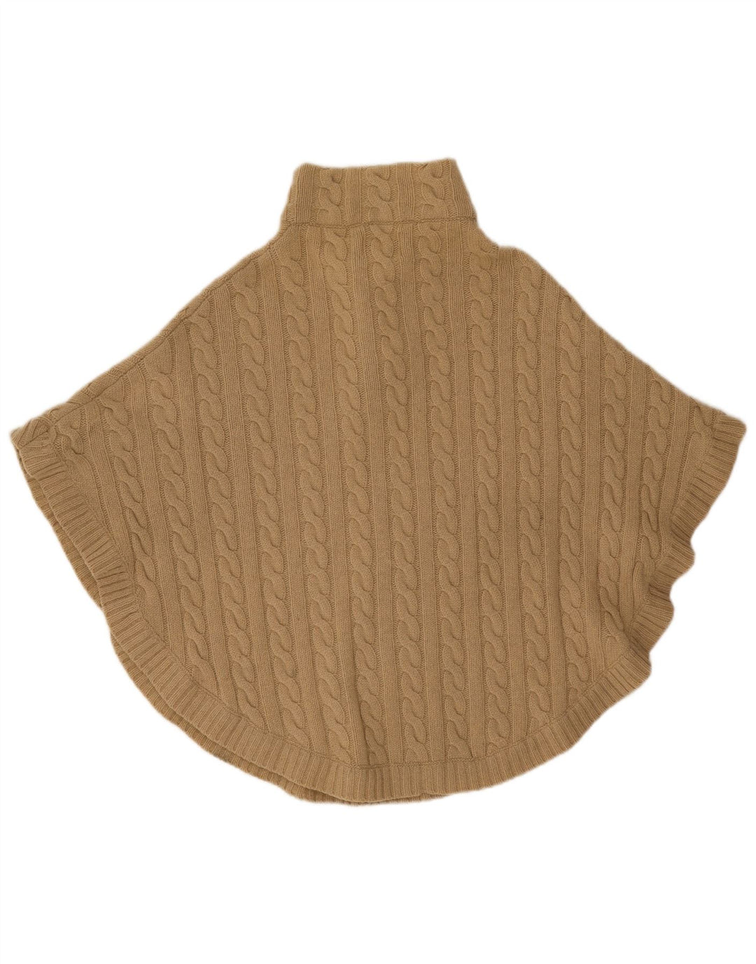 Blarney Poncho Jumper para Mujer UK 40 Lana de Cordero Beige Medio