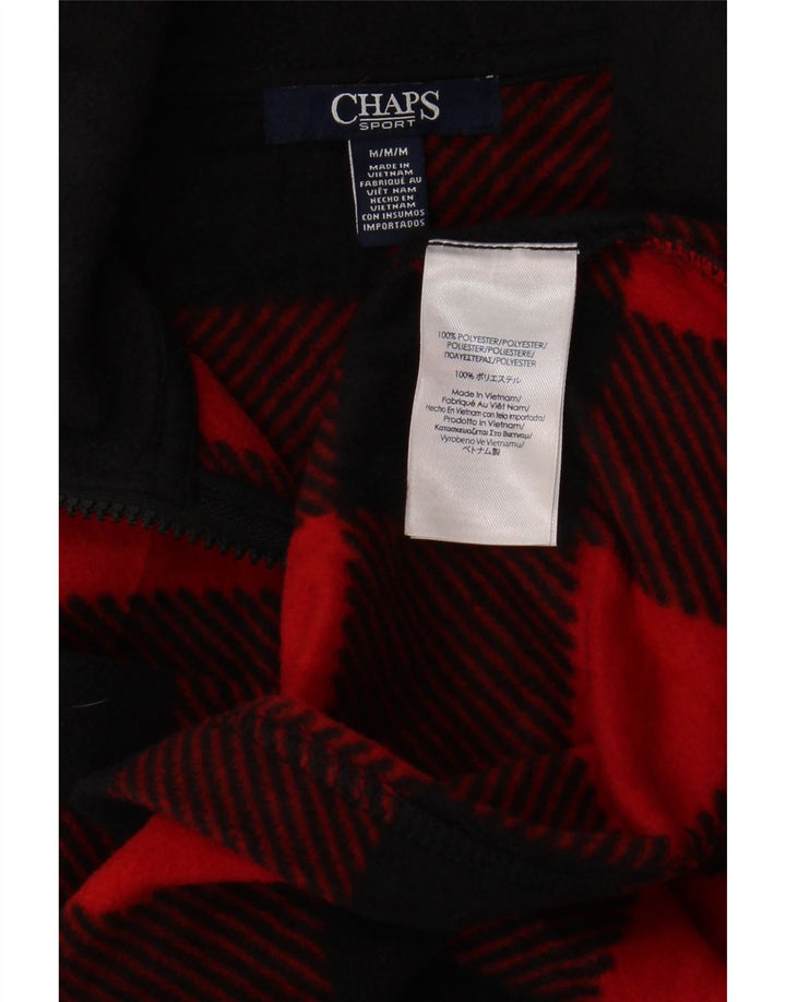 CHAPS Chaleco polar para mujer UK 14 Poliéster a cuadros rojos medianos