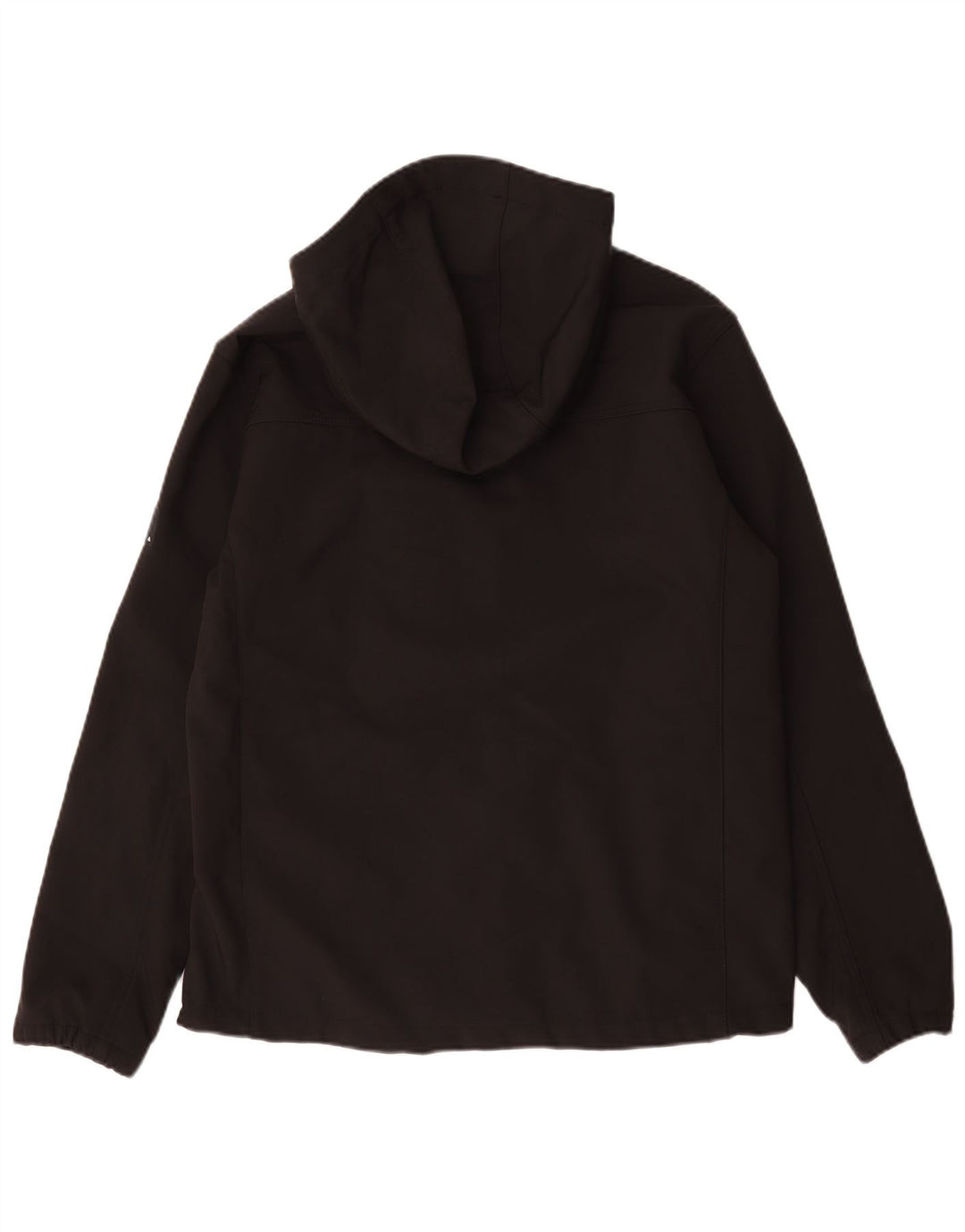 Zara Chaqueta cortavientos con capucha para hombre UK 40 Large Poliéster negro