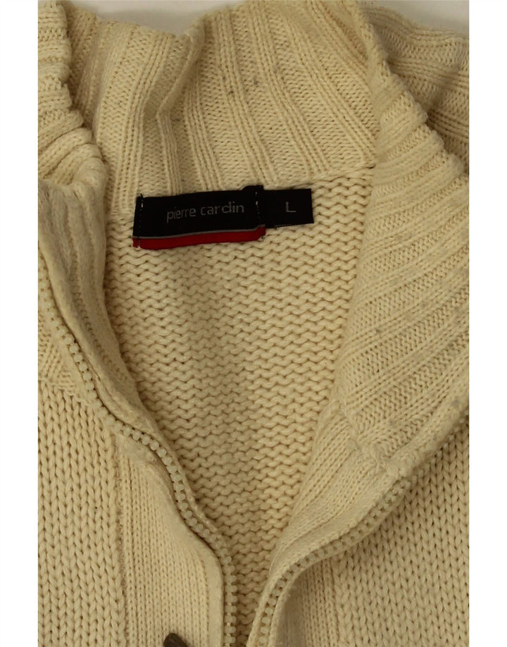 Pierre Cardin - Cárdigan para hombre (acrílico), color beige