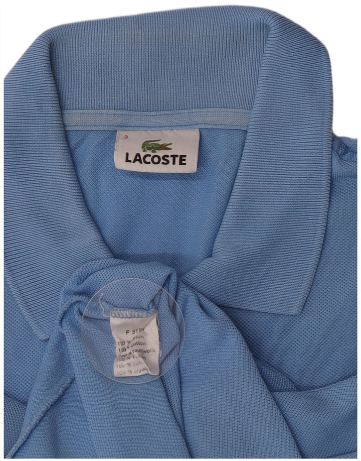 Polo Lacoste para hombre talla 3 pequeño algodón azul