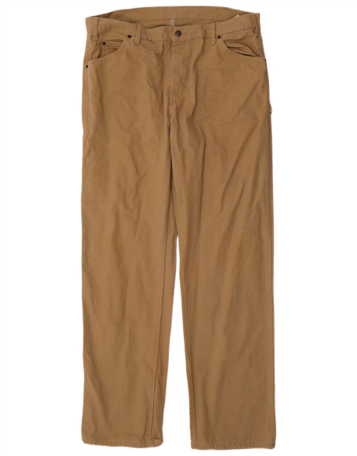 DICKIES Pantalón cargo recto para hombre W38 L36 Algodón beige