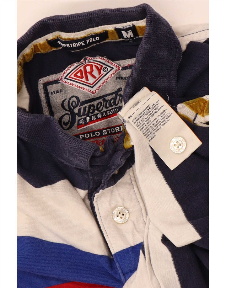 Superdry Polo gráfico para hombre de algodón a rayas multicolor mediano