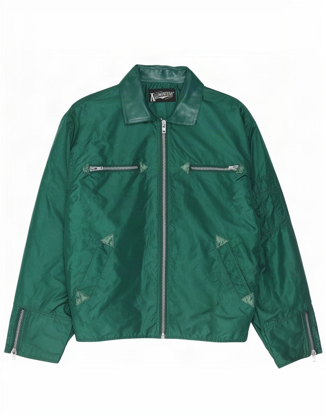 Vintage hombres bomber chaqueta Reino Unido 40 gran nylon verde