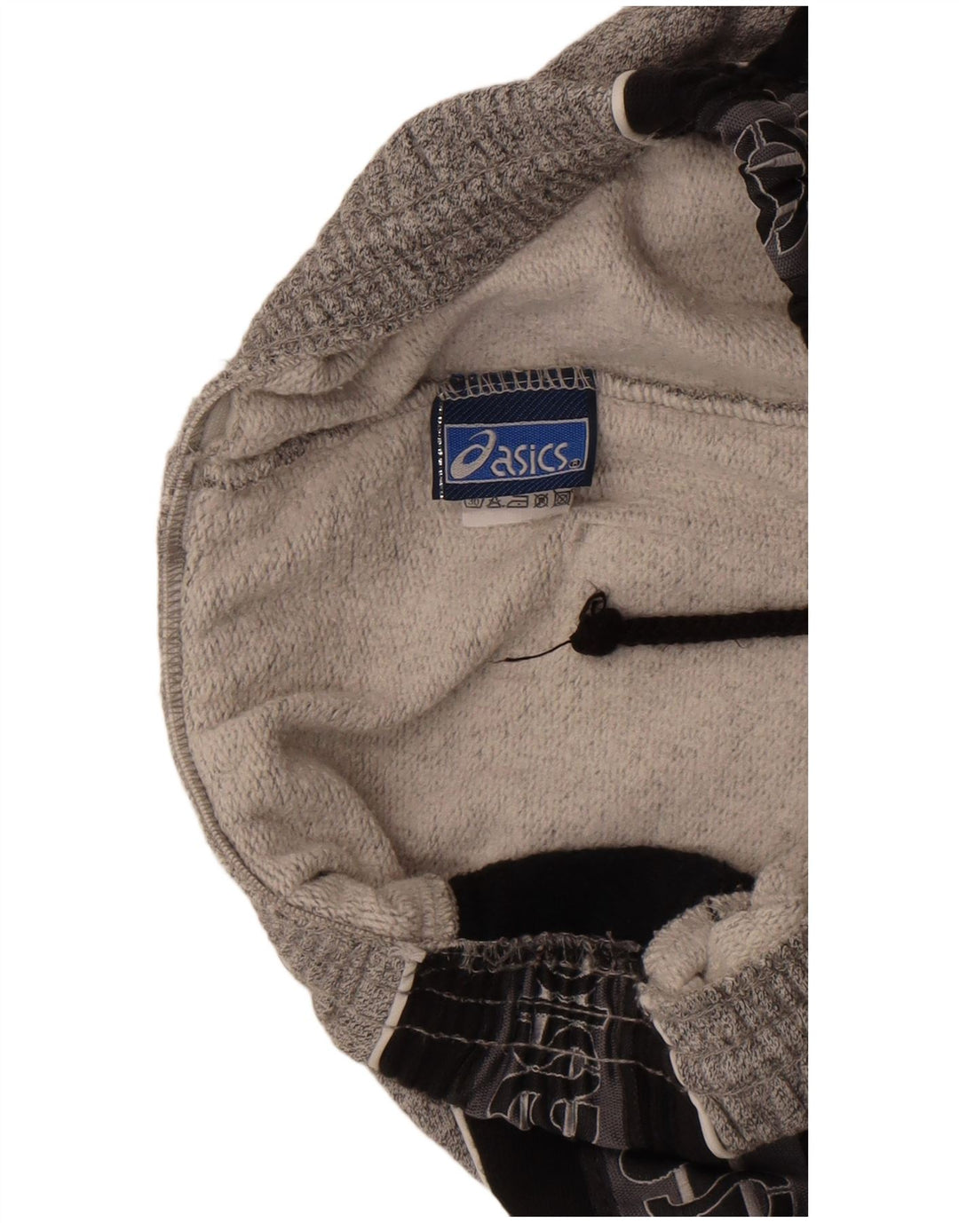 Asics Hombre Pantalones De Chándal Gráfico Pequeño Gris Colorblock Algodón