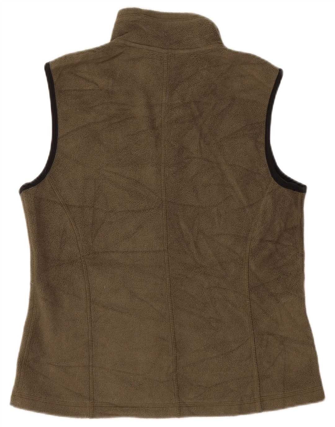 Eddie Bauer Chaleco polar para mujer UK 10 Small Caqui Poliéster