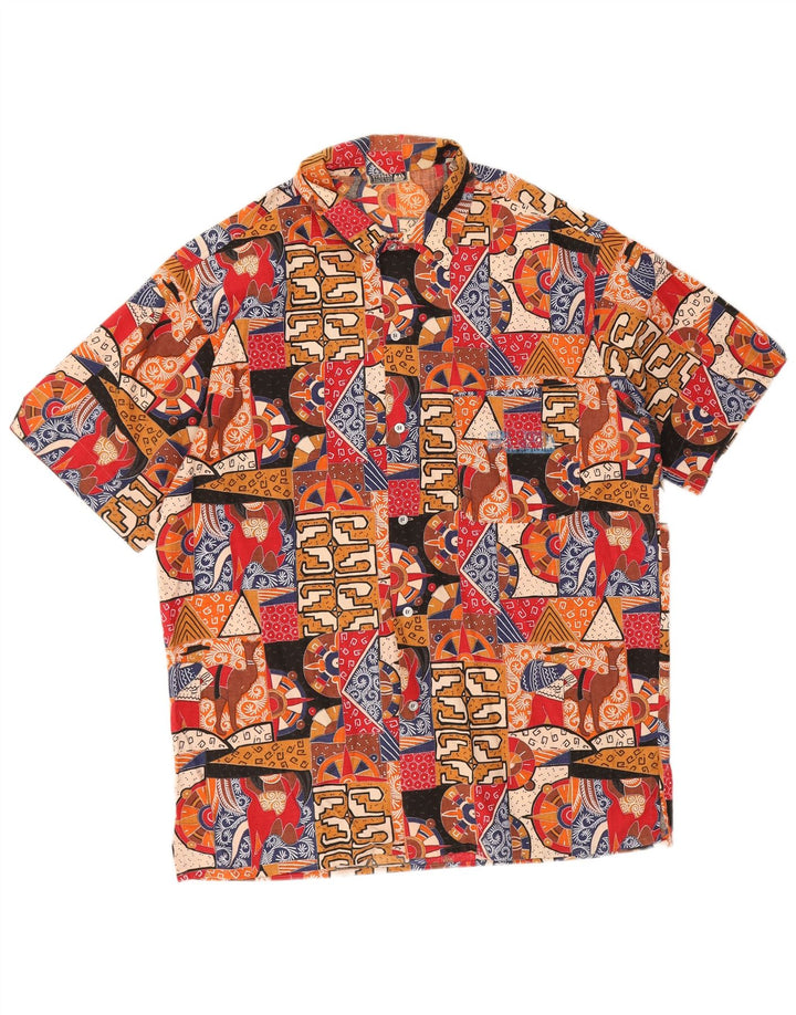Ouragan Camisa de manga corta con estampado abstracto para hombre IT 50 Medium Multicolor