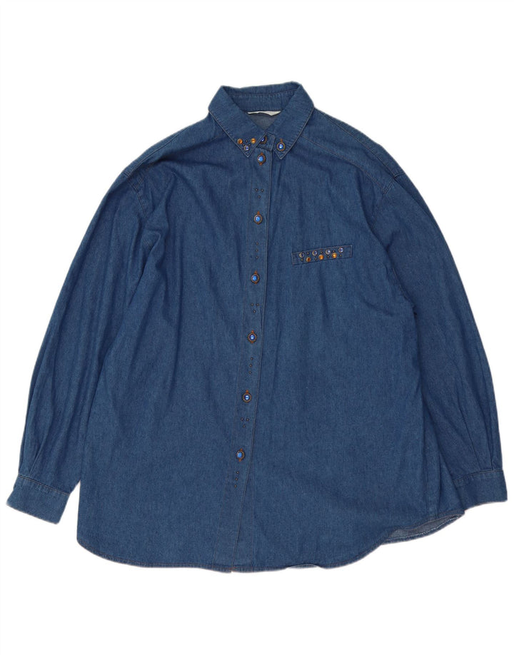 Camisa vaquera extragrande para mujer Hammer EU 46 XL Algodón azul