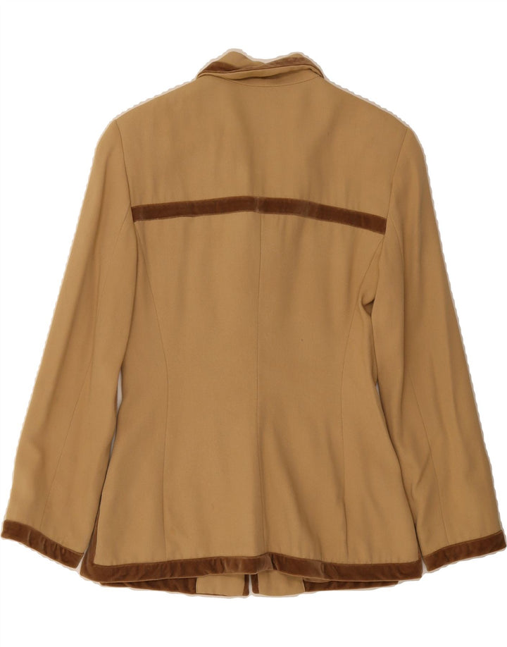 EMPORIO ARMANI Womens Blazer Jacket IT 44 Medium Beige Wool Vintage Emporio Armani and Second-Hand Emporio Armani from Messina Hembry 