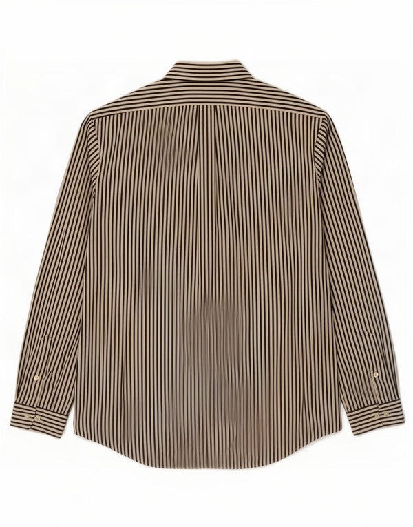Polo Ralph Lauren Mens Custom Fit Shirt Size 17 1/2 44 XL White Pinstripe