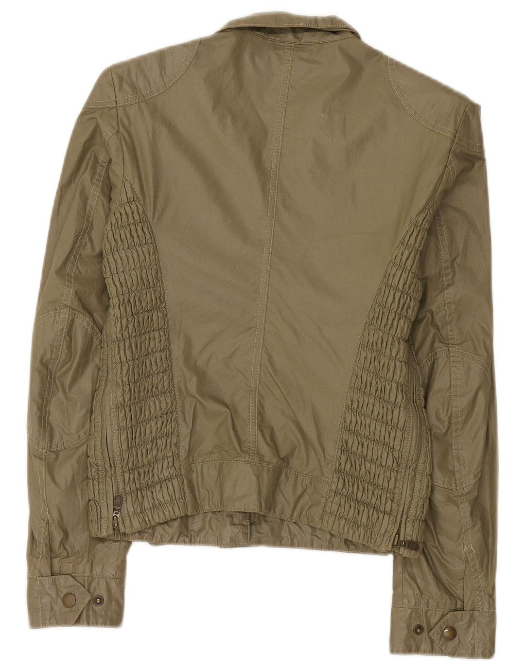 Belstaff Chaqueta utilitaria para mujer IT 40 Small Khaki Cotton
