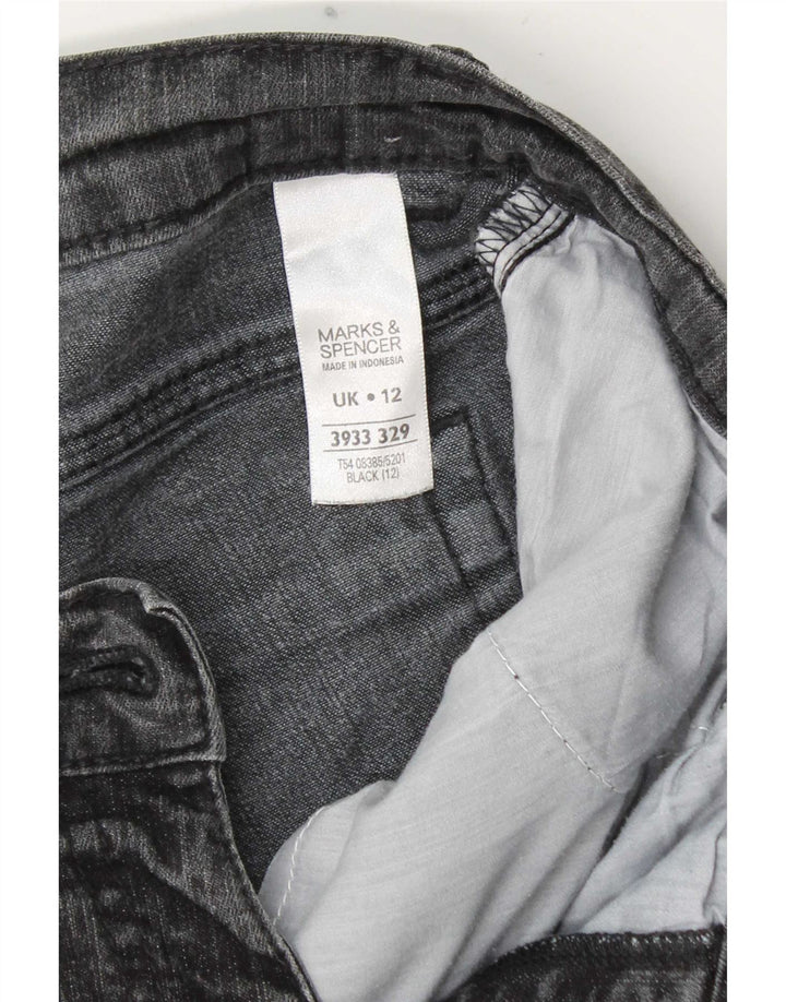 Marks & Spencer Jeans Capri para Mujer UK 12 Medium W30 L19 Algodón Gris
