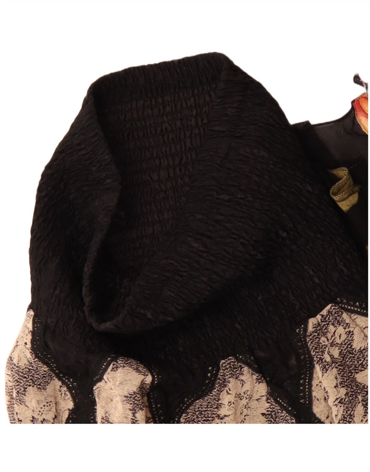 Falda gitana asimétrica vintage para mujer W30 patchwork multicolor medio