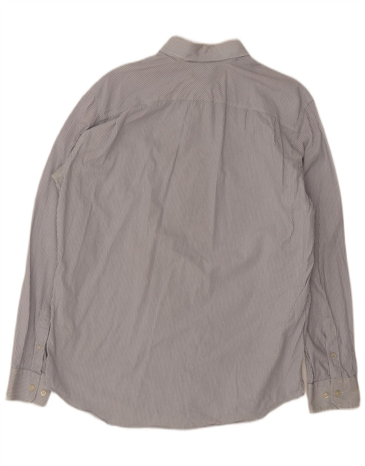 Camisa Gap Hombre Grande Azul Rayas Algodón
