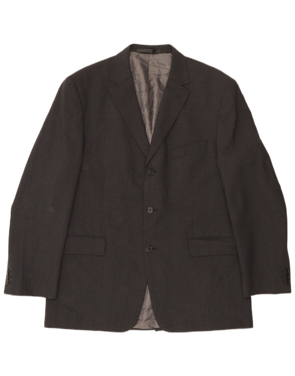 Marks & Spencer Chaqueta tipo blazer de 3 botones para hombre Reino Unido 42 Poliéster gris grande