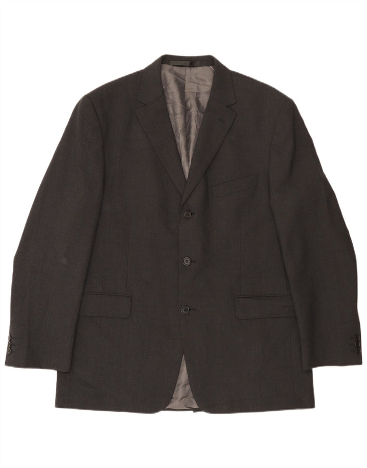 Marks & Spencer Chaqueta tipo blazer de 3 botones para hombre Reino Unido 42 Poliéster gris grande