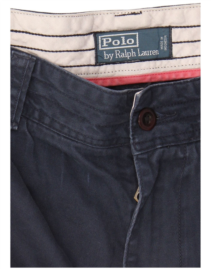 POLO RALPH LAUREN Pantalones cortos cargo para hombre W34 Algodón azul marino grande