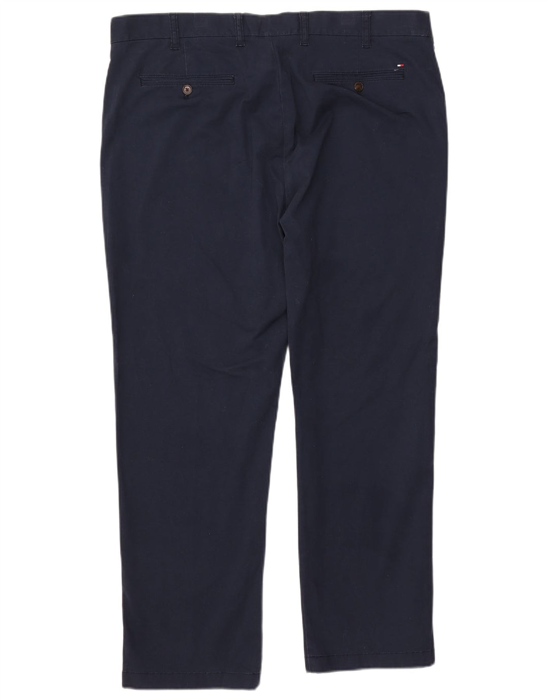 TOMMY HILFIGER Pantalón chino de ajuste personalizado para hombre W38 L30 Algodón azul marino