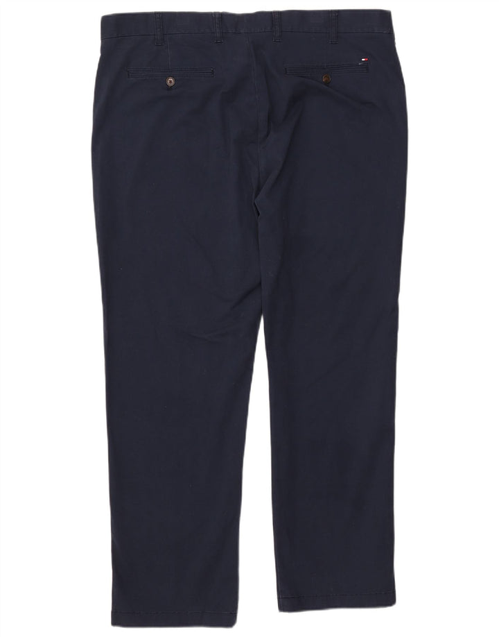TOMMY HILFIGER Pantalón chino de ajuste personalizado para hombre W38 L30 Algodón azul marino