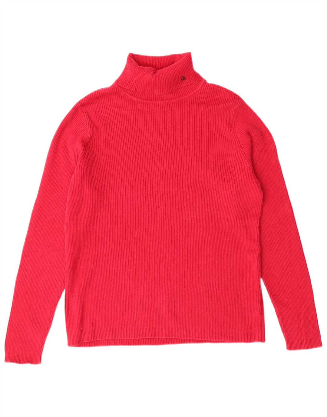 RALPH LAUREN Suéter tipo jersey con cuello vuelto para mujer Reino Unido 16 Algodón rosa grande