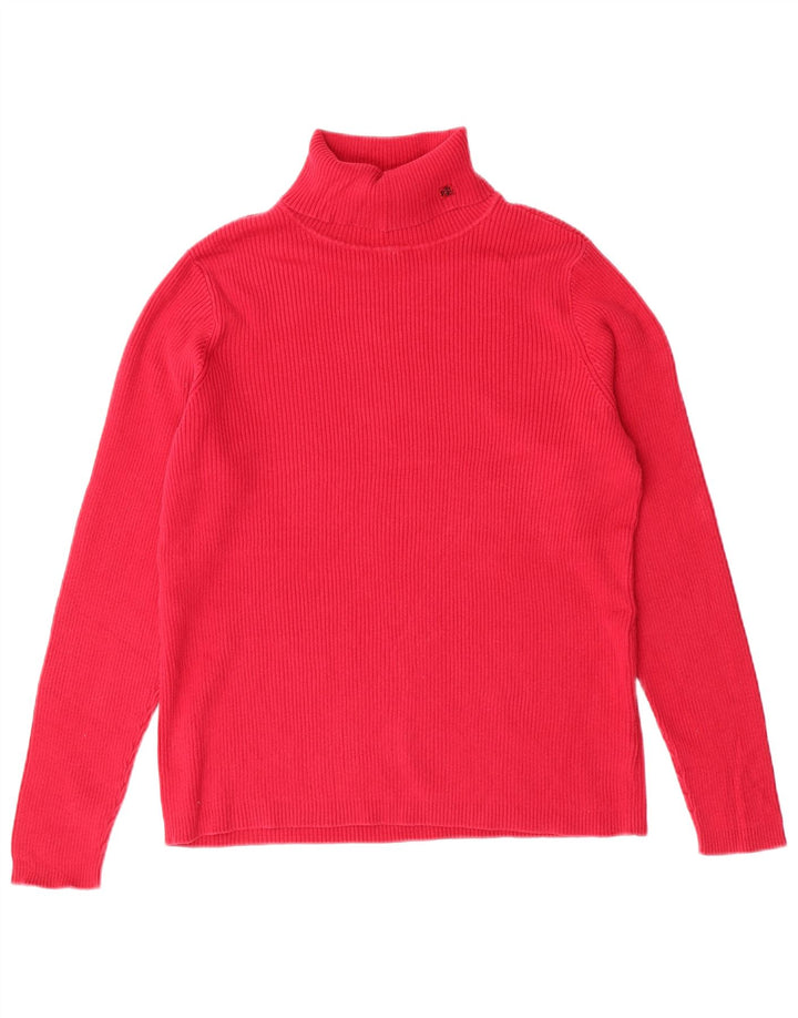 RALPH LAUREN Suéter tipo jersey con cuello vuelto para mujer Reino Unido 16 Algodón rosa grande
