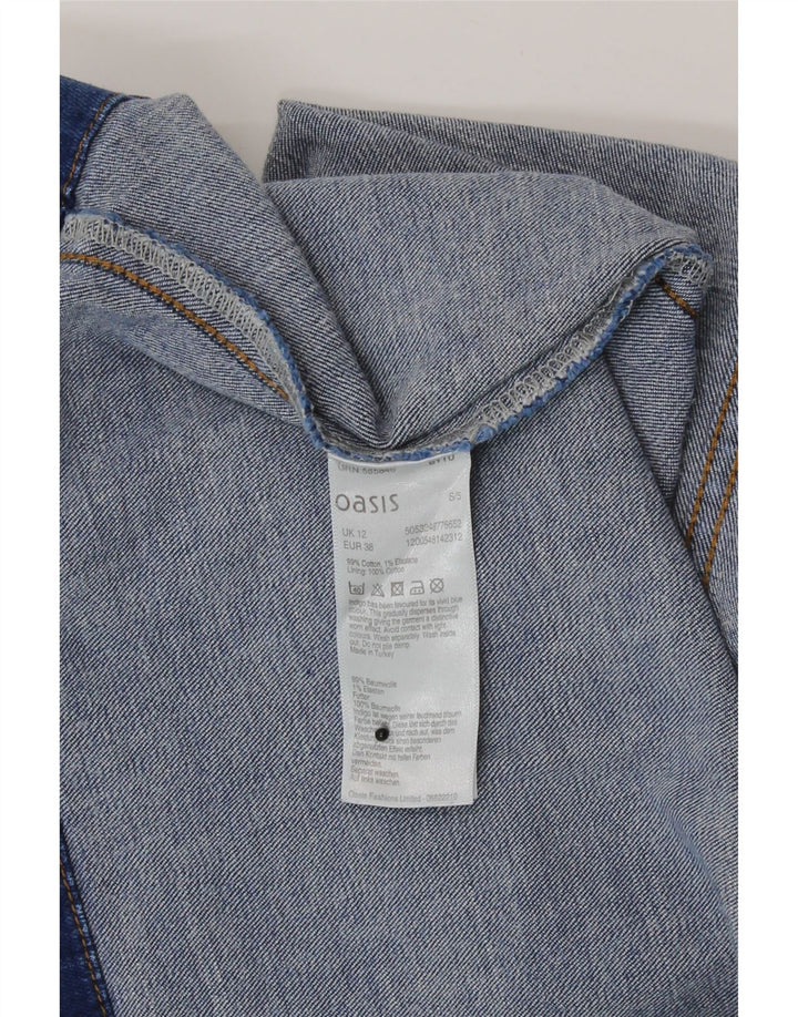 Falda de mezclilla para mujer Oasis UK 12 Mediana W30 Azul Algodón