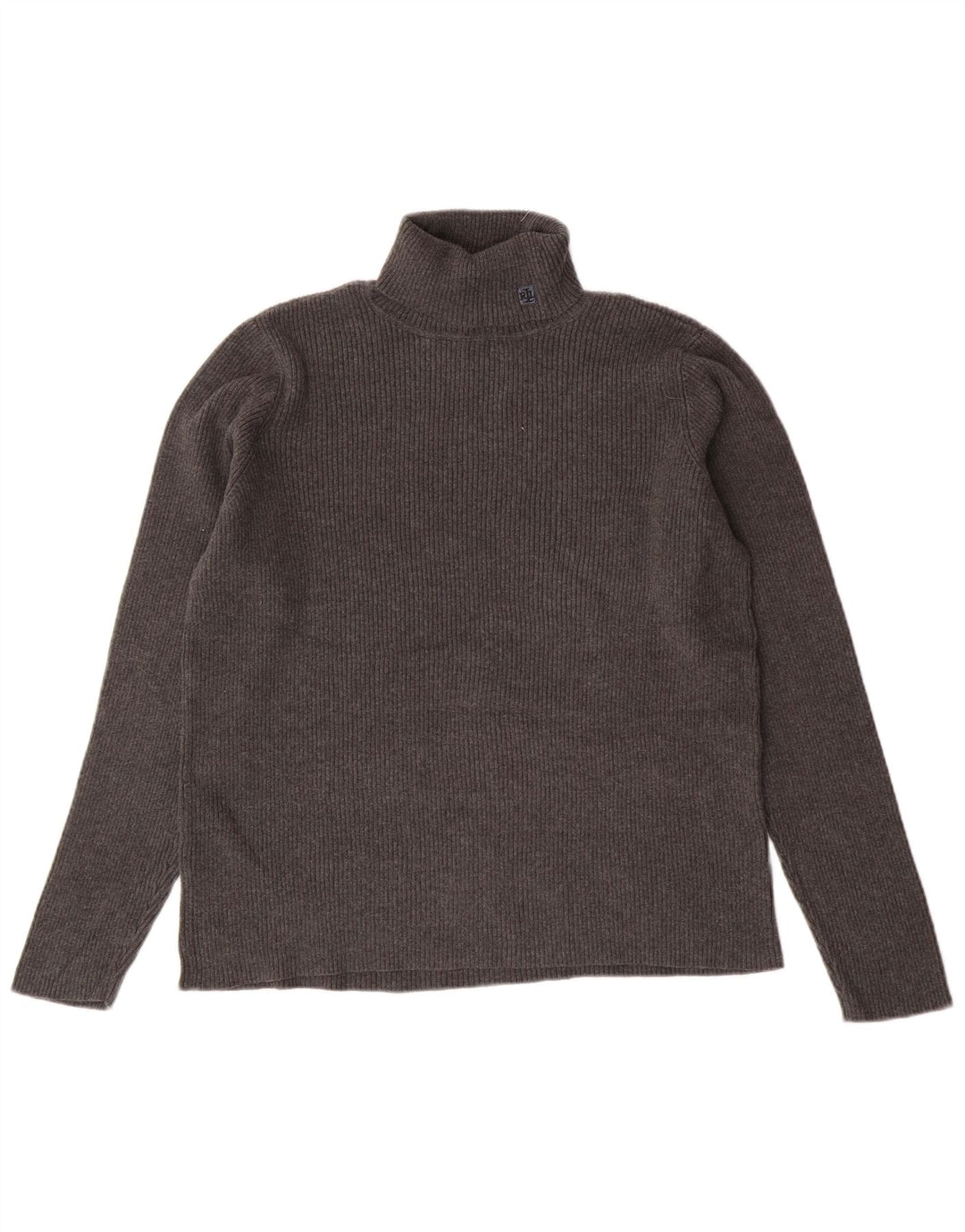 RALPH LAUREN Suéter tipo jersey con cuello vuelto para mujer Reino Unido 14 Algodón gris grande