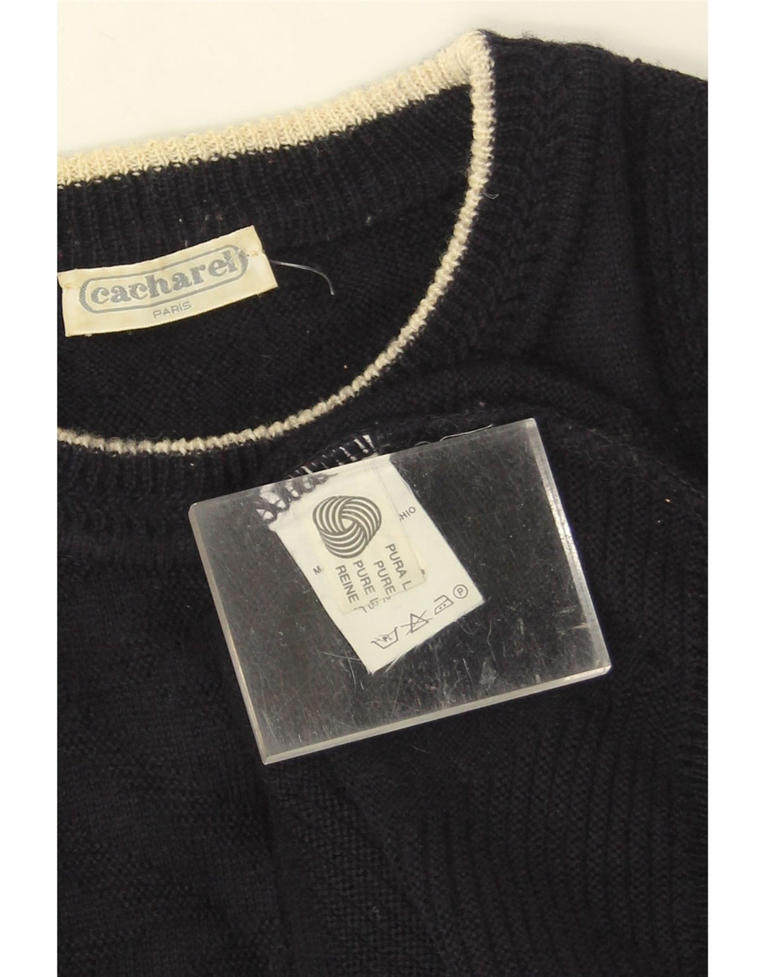 Cacharel Jersey De Cuello Redondo Para Hombre XL Azul Marino Lana Nueva