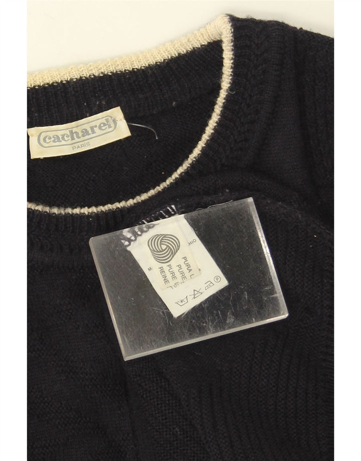 Cacharel Jersey De Cuello Redondo Para Hombre XL Azul Marino Lana Nueva