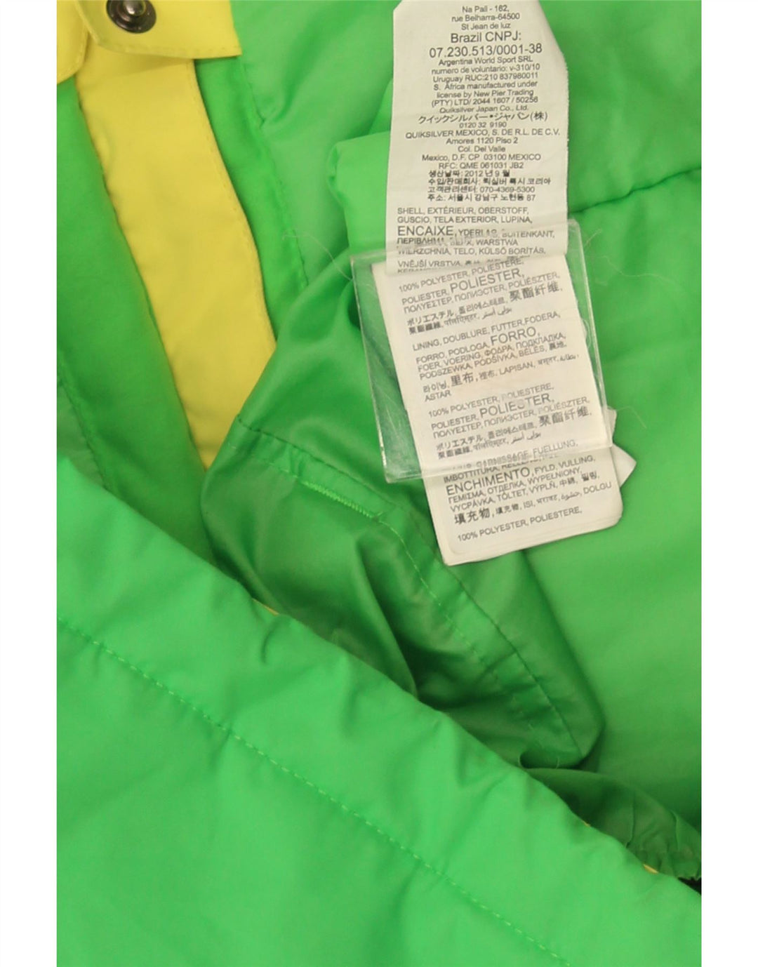 Quiksilver Chaqueta cortavientos para niño 11-12 años Verde medio Colorblock
