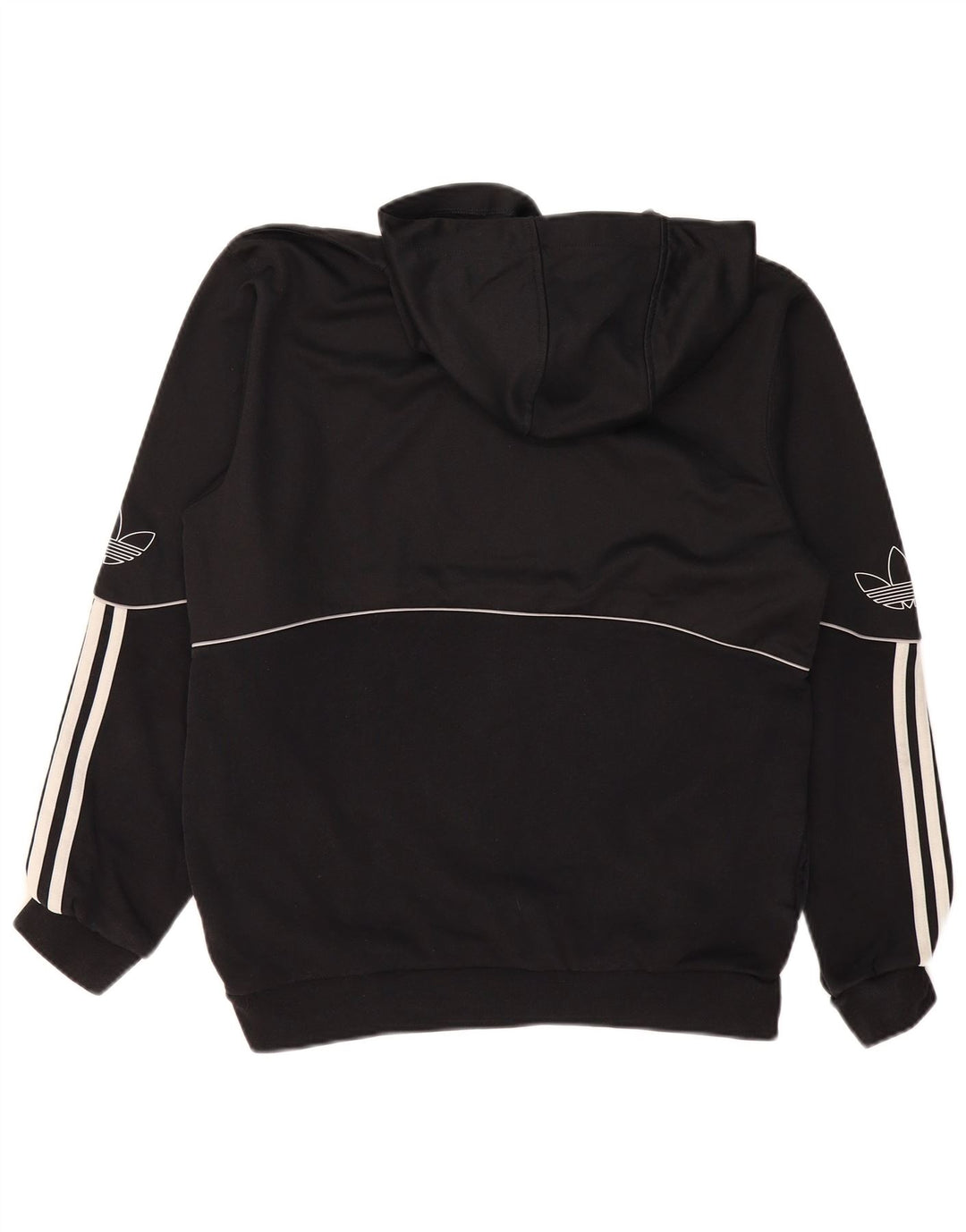 ADIDAS Sudadera con capucha gráfica para hombre Jersey mediano de algodón negro
