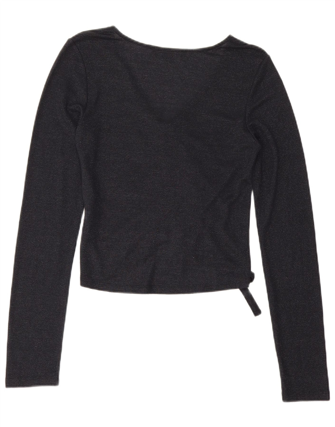 All Saints Top corto para mujer de manga larga UK 42 Medium Azul marino Viscosa