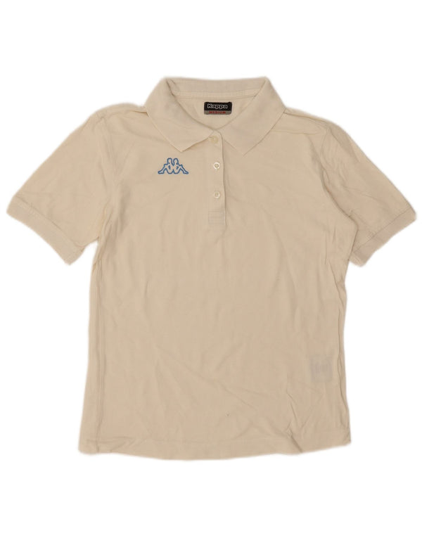 Kappa Polo para mujer UK 44 Medium Off White Algodón