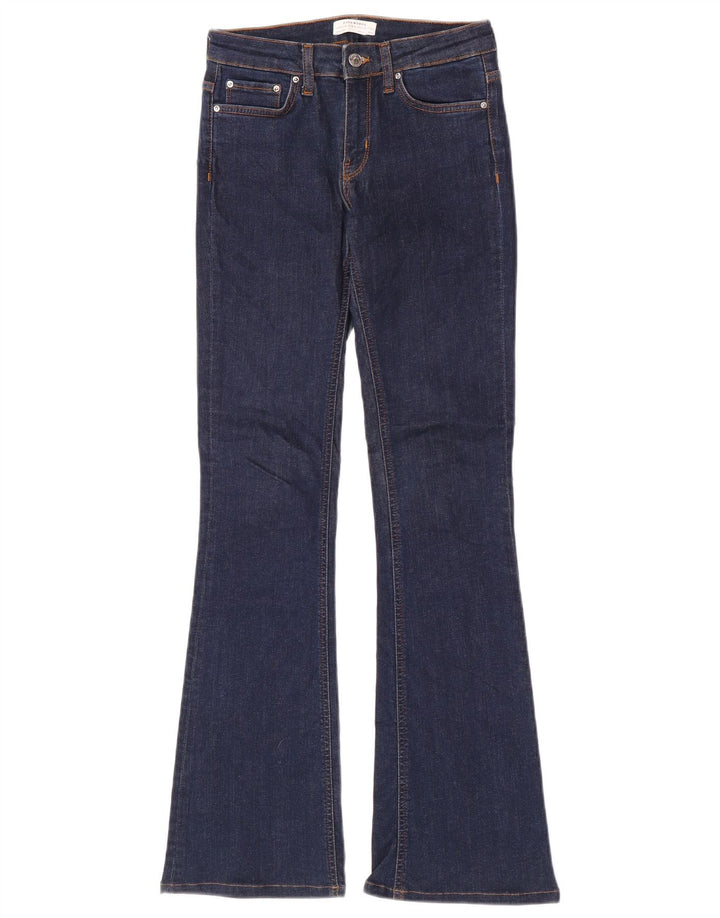 Zara Vaqueros Acampanados Mujer EU 34 2XS W24 L31 Azul Marino