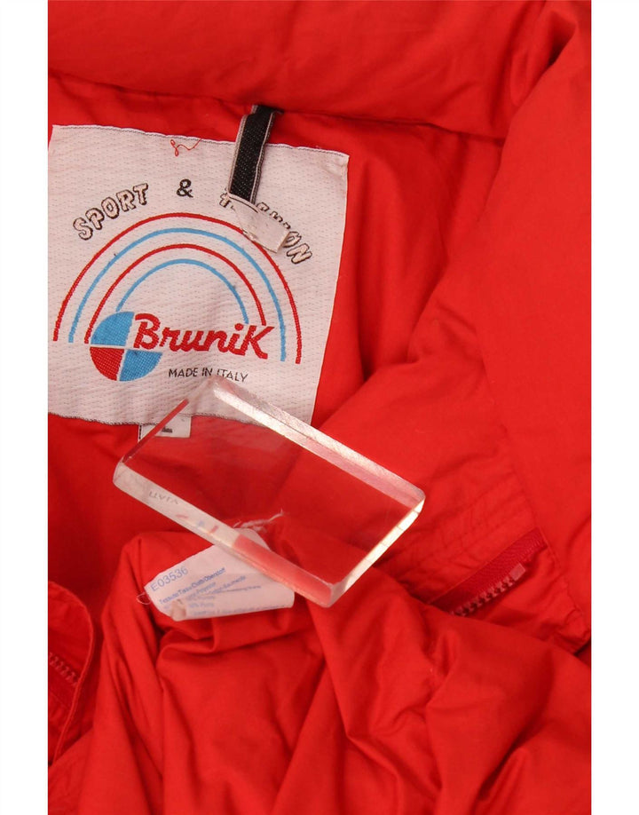 Brunik Chaqueta acolchada holgada con capucha para hombre UK 40 Large Poliéster rojo