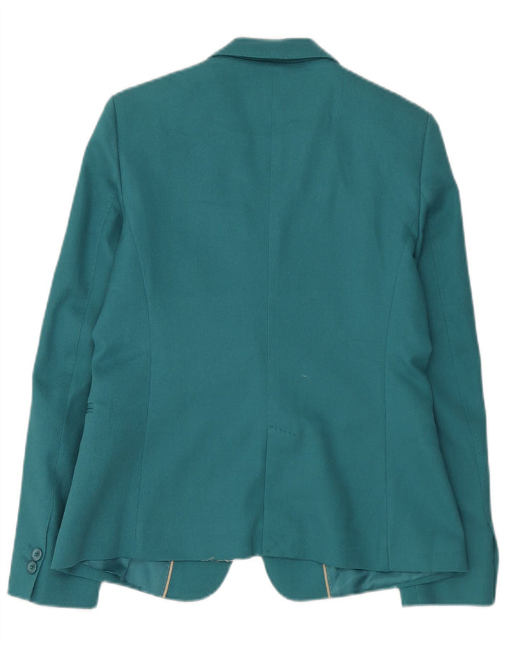 Massimo Dutti Chaqueta Blazer 1 Botón Mujer EU 40 Azul Medio Algodón