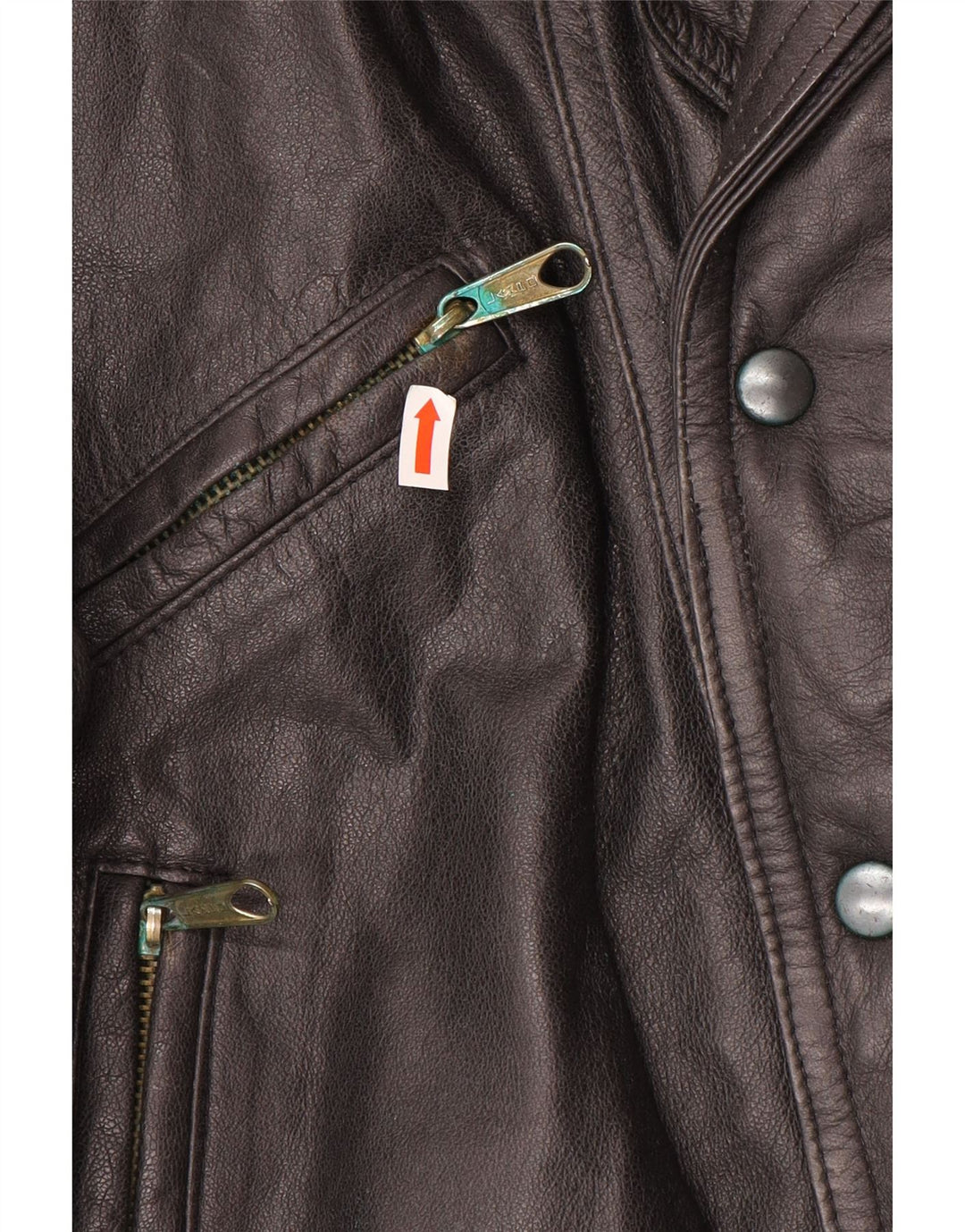 Vintage chaqueta de cuero para hombre Reino Unido 40 cuero marrón grande