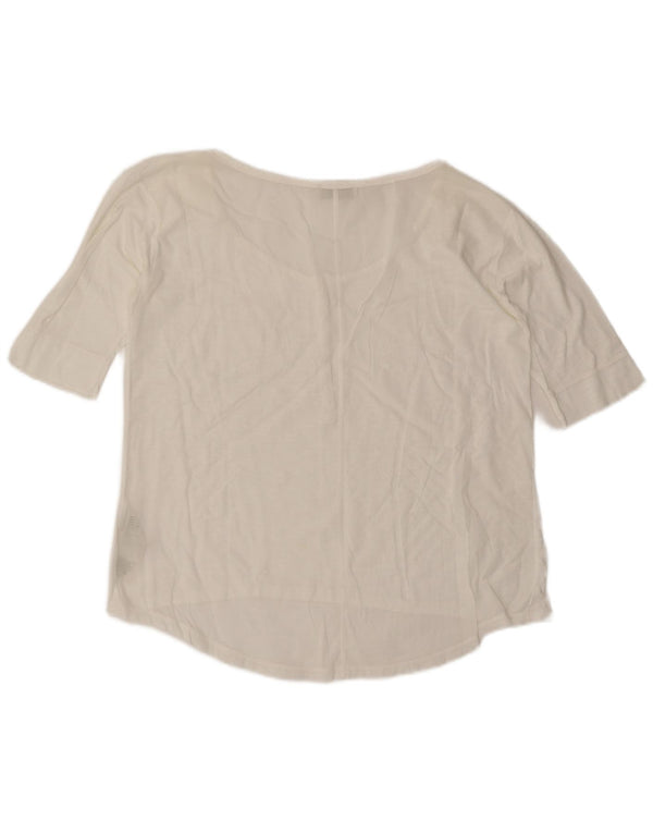 ABERCROMBIE & FITCH Camiseta para mujer Top UK 46 Grande Algodón blanco
