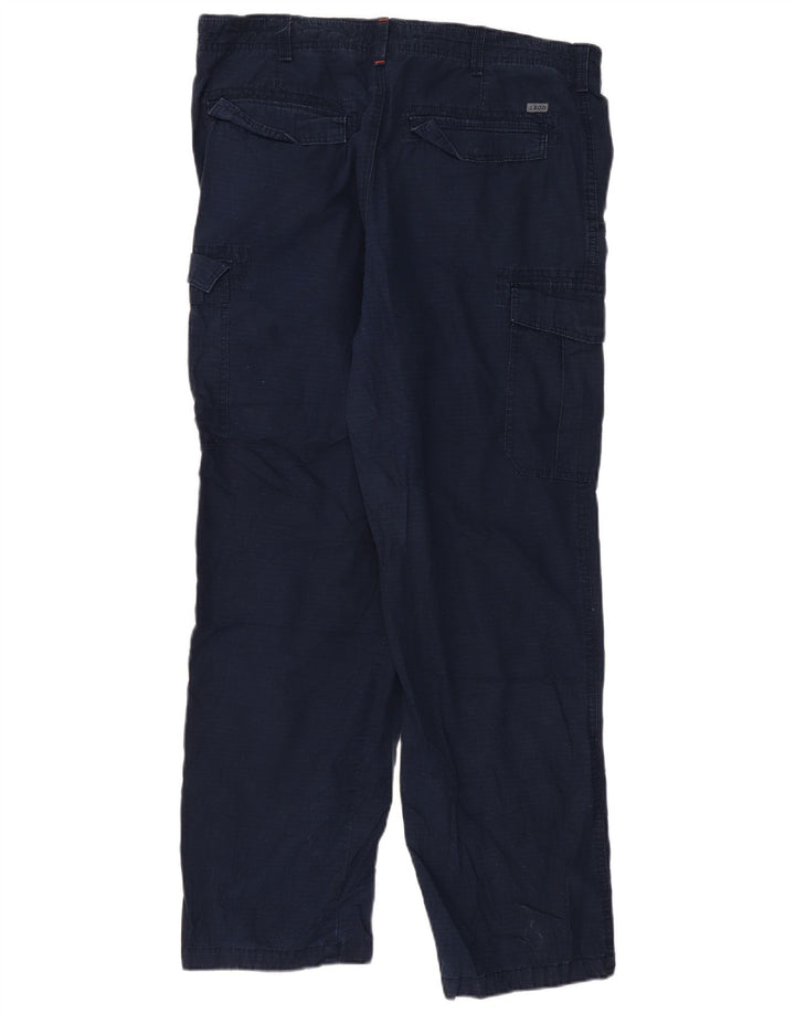 Pantalones cargo rectos para hombre Izod W36 L32 Algodón azul marino