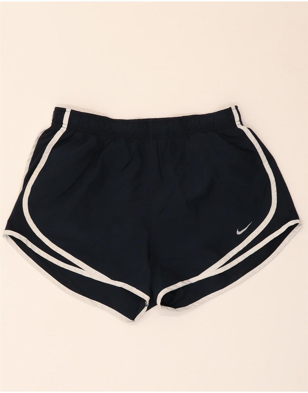 NIKE Pantalones cortos deportivos Dri Fit para mujer UK 44 Mediano Azul marino Poliéster