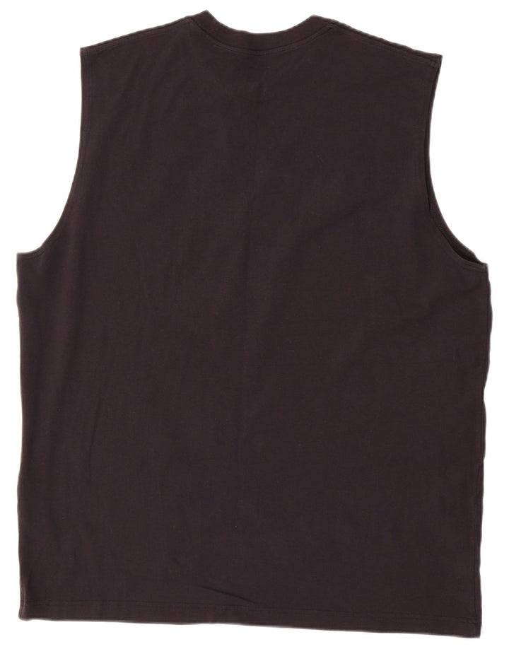 Nike Camiseta sin mangas gráfica para hombre 2XL Algodón negro