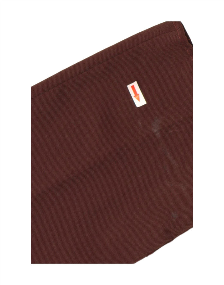 Zara Mujer Pantalón Chino Recto Pequeño W26 L28 Marrón Poliéster