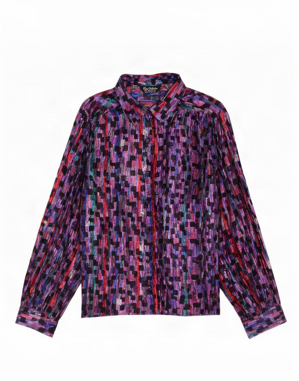 Elsie Whiteley Blusa para mujer UK 40 Grande Multicolor Geométrico