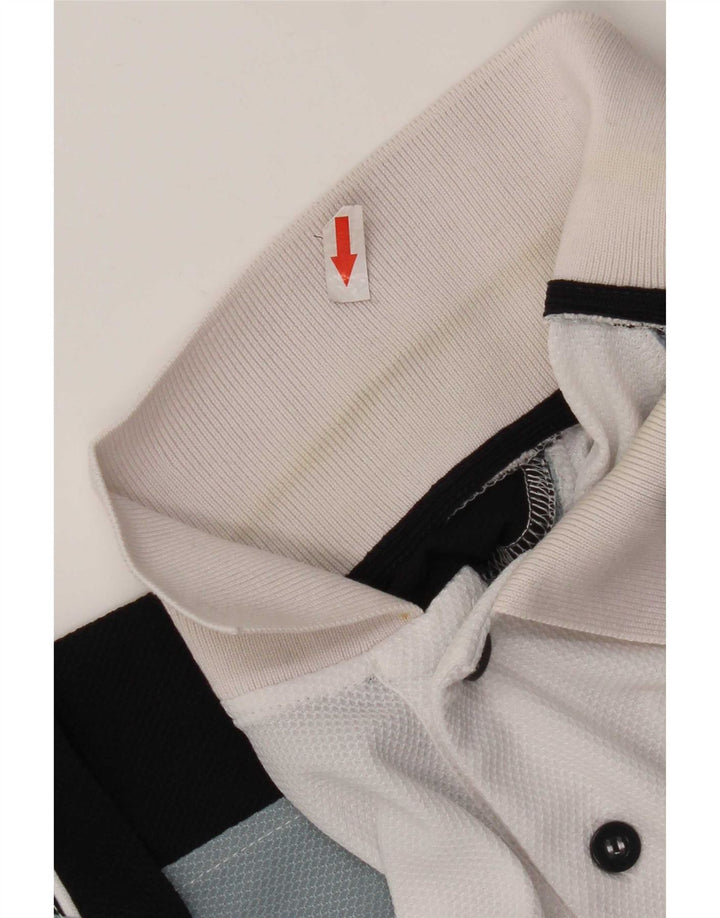 AUSTRALIAN L'ALPINA Polo para hombre Grande Blanco Colorblock Poliéster