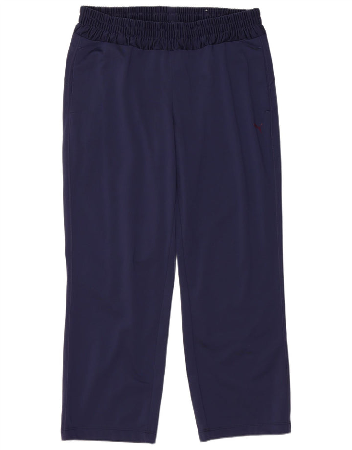 Puma - Pantalones de chándal para mujer, talla 40, talla grande, poliéster, color azul marino