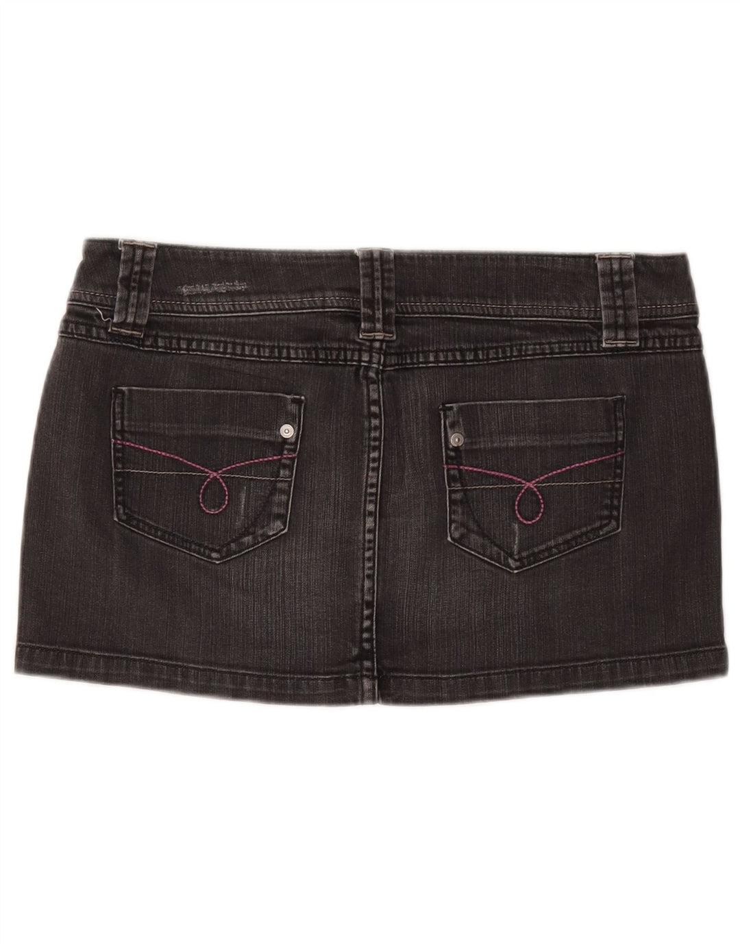 BENETTON Falda vaquera desgastada para mujer IT 44 Mediana W30 Algodón gris
